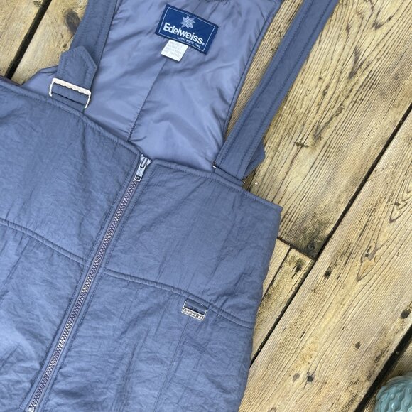 VTG Edelweiss White Stag Ski Bibs Pants Suit Womens 36 Blue Overalls Ski / Snow - Picture 6 of 16